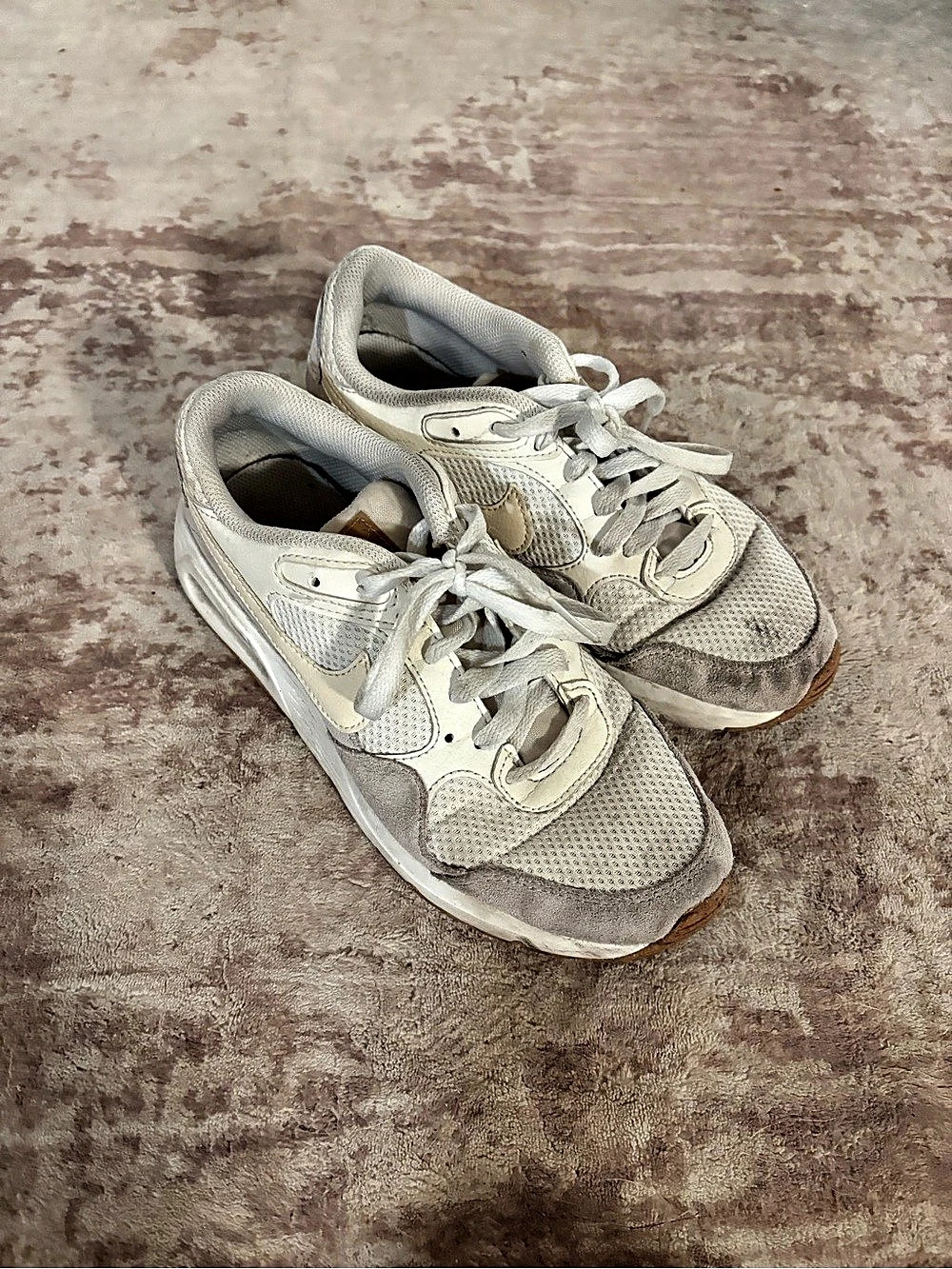 Nike White & Grey Air Max 1 Sneakers